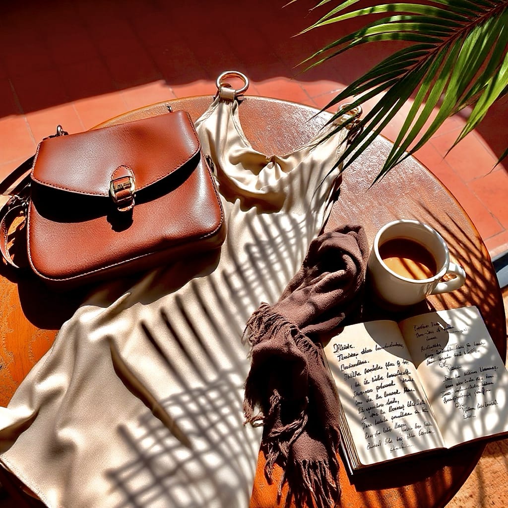 Shop the Edit: Garza Blanca Escape 10 Flatlay of resort travel essentials including woven items, clothing, and accessories.